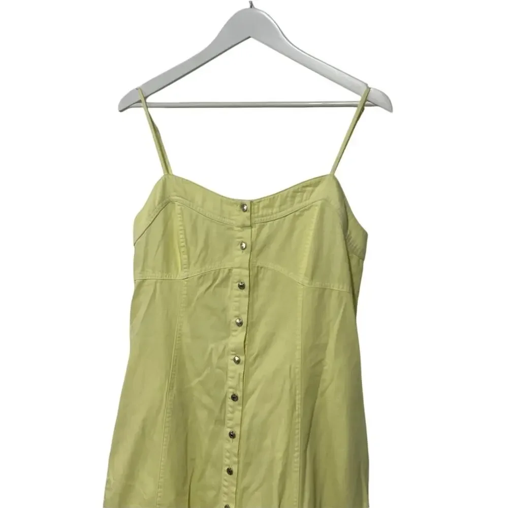 FREE PEOPLE WOMENS SIZE LARGE JUST JILL MAXI DRESS YELLOW BOHO NEW - Picture 7 of 13